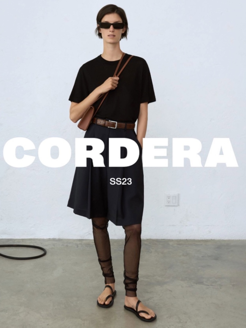 CORDERA The Viscose T-Shirt In Black Boxy Tee One Size SOLDOUT From SS 2023